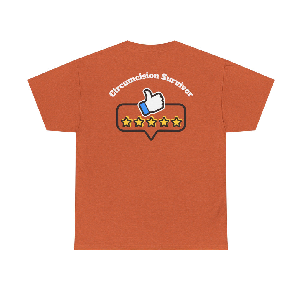 Circumcision Survivor T‑Shirt — 5-Star Thumbs Up Graphic Tee - Laughing Sinner