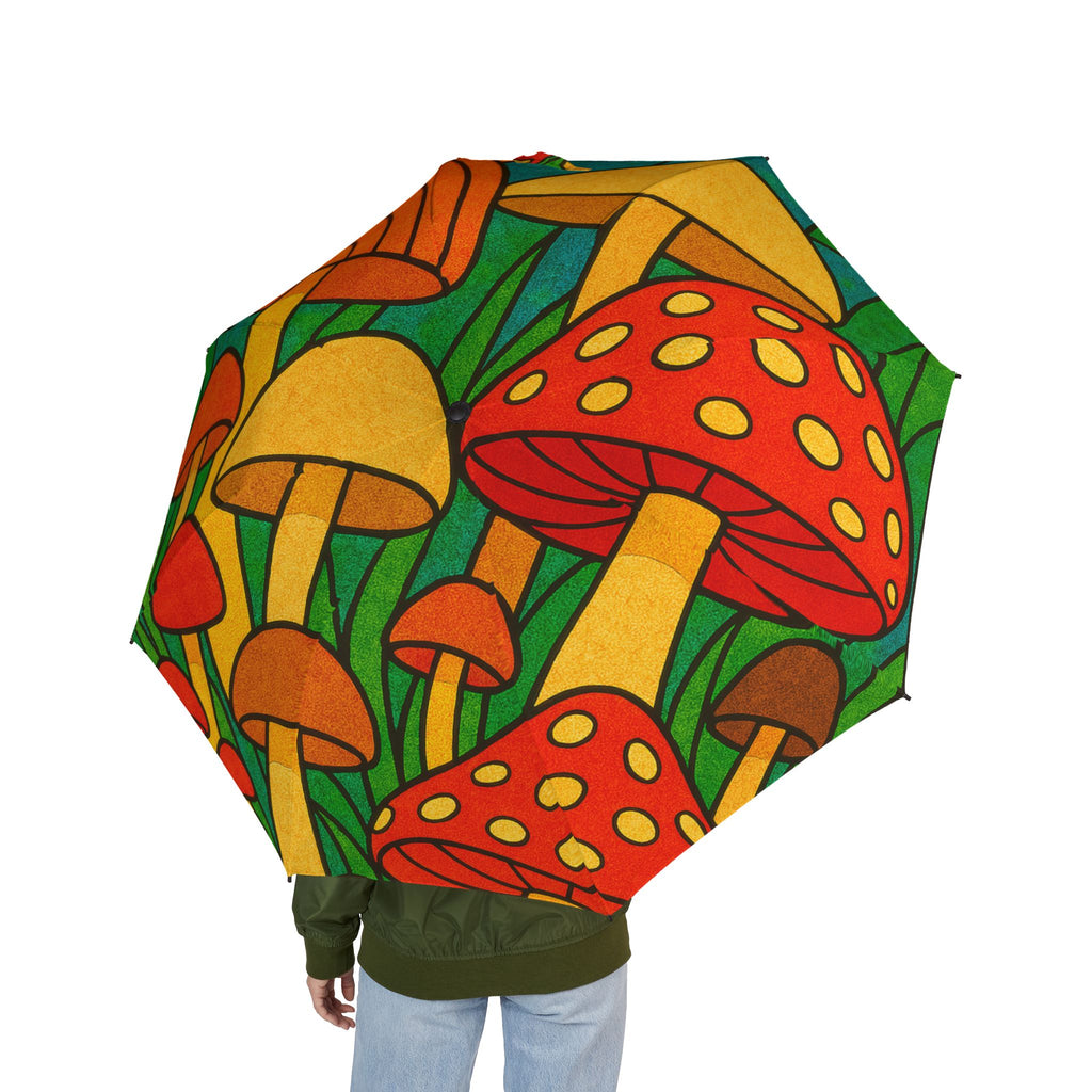 The Laughing Sinner Colorful Mushrooms Umbrella for rainy days, sunny days or for anytime.