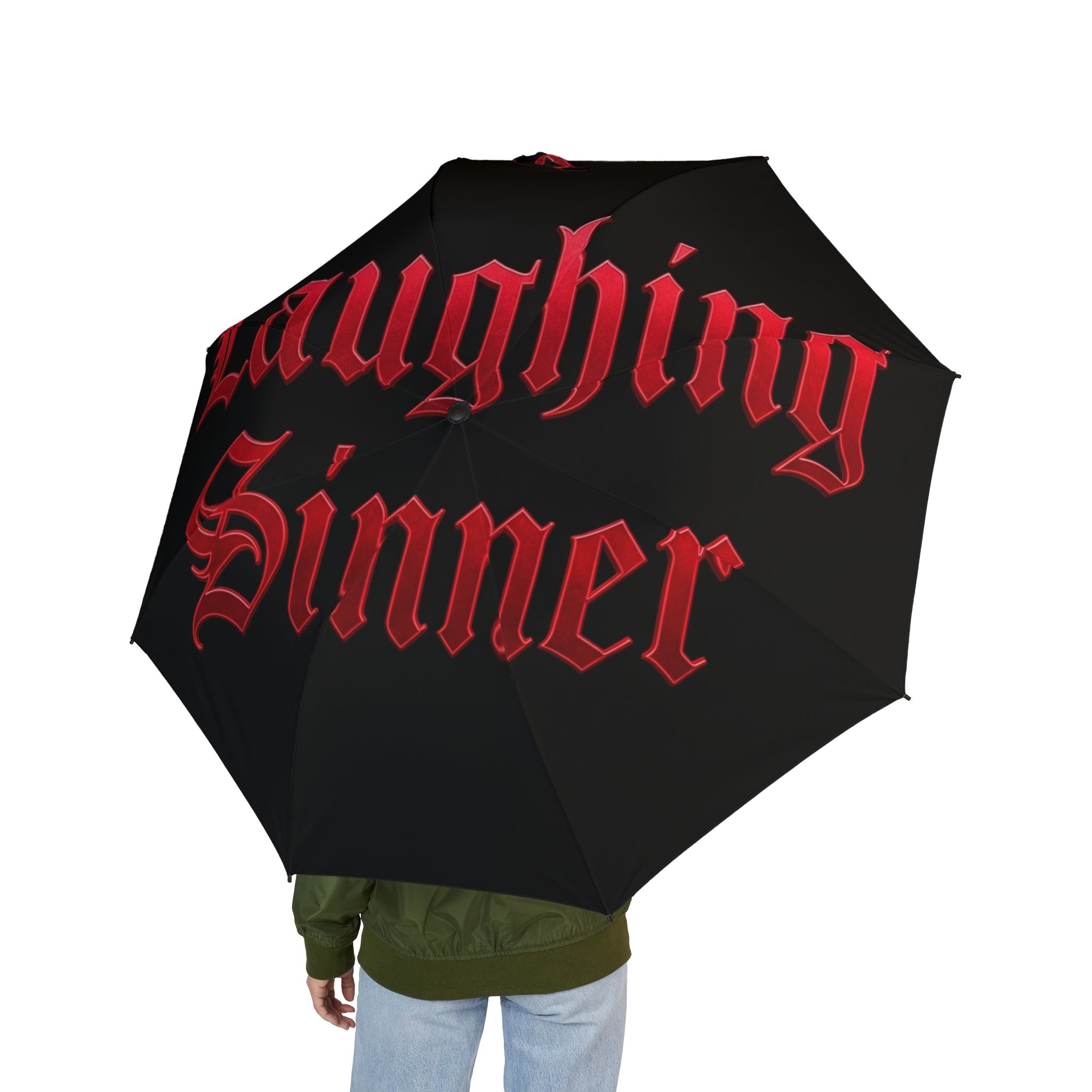 The Laughing Sinner Umbrella for rainy days, sunny days or for anytime.