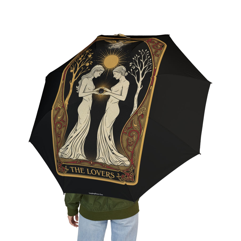 The Laughing Sinner Lovers Tarot Umbrella for rainy days, sunny days or for anytime.