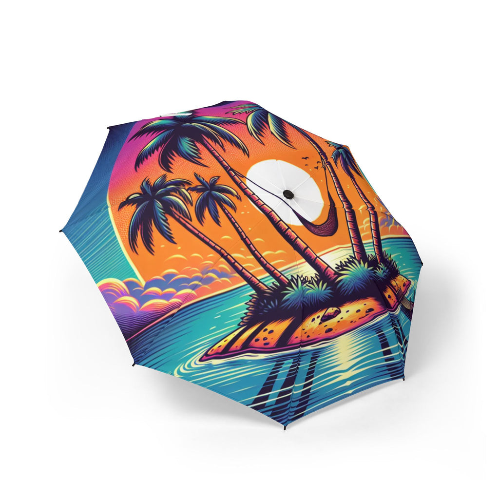 The Laughing Sinner Tropical Sunset Umbrella for rainy days, sunny days or for anytime.