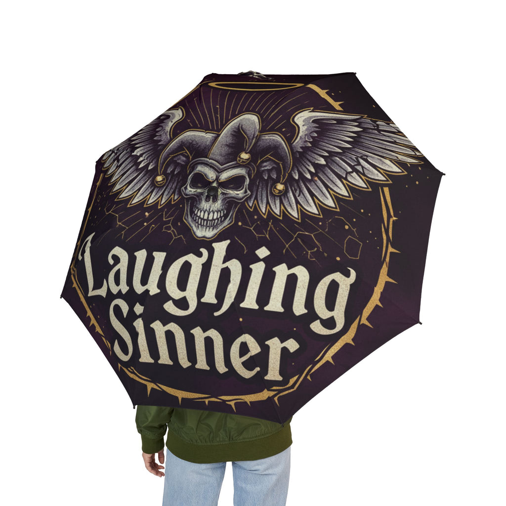 The Laughing Sinner Skull and Wings Umbrella for rainy days, sunny days or for anytime.