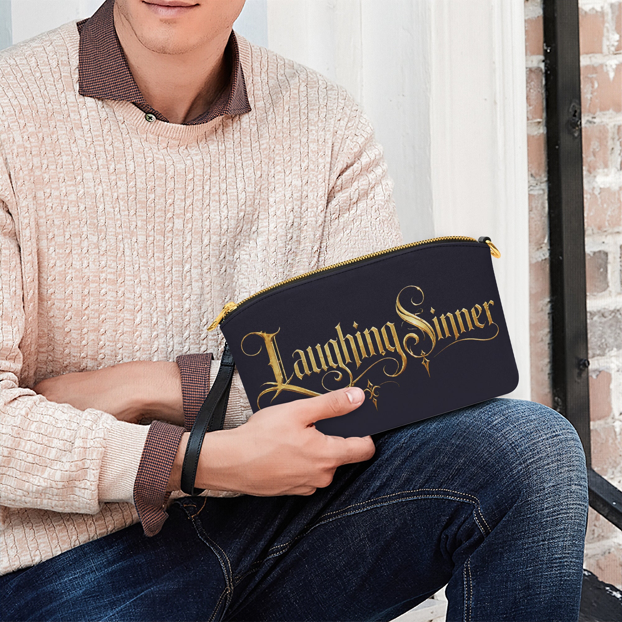 Laughing Sinner Dual Strap Crossbody Bag