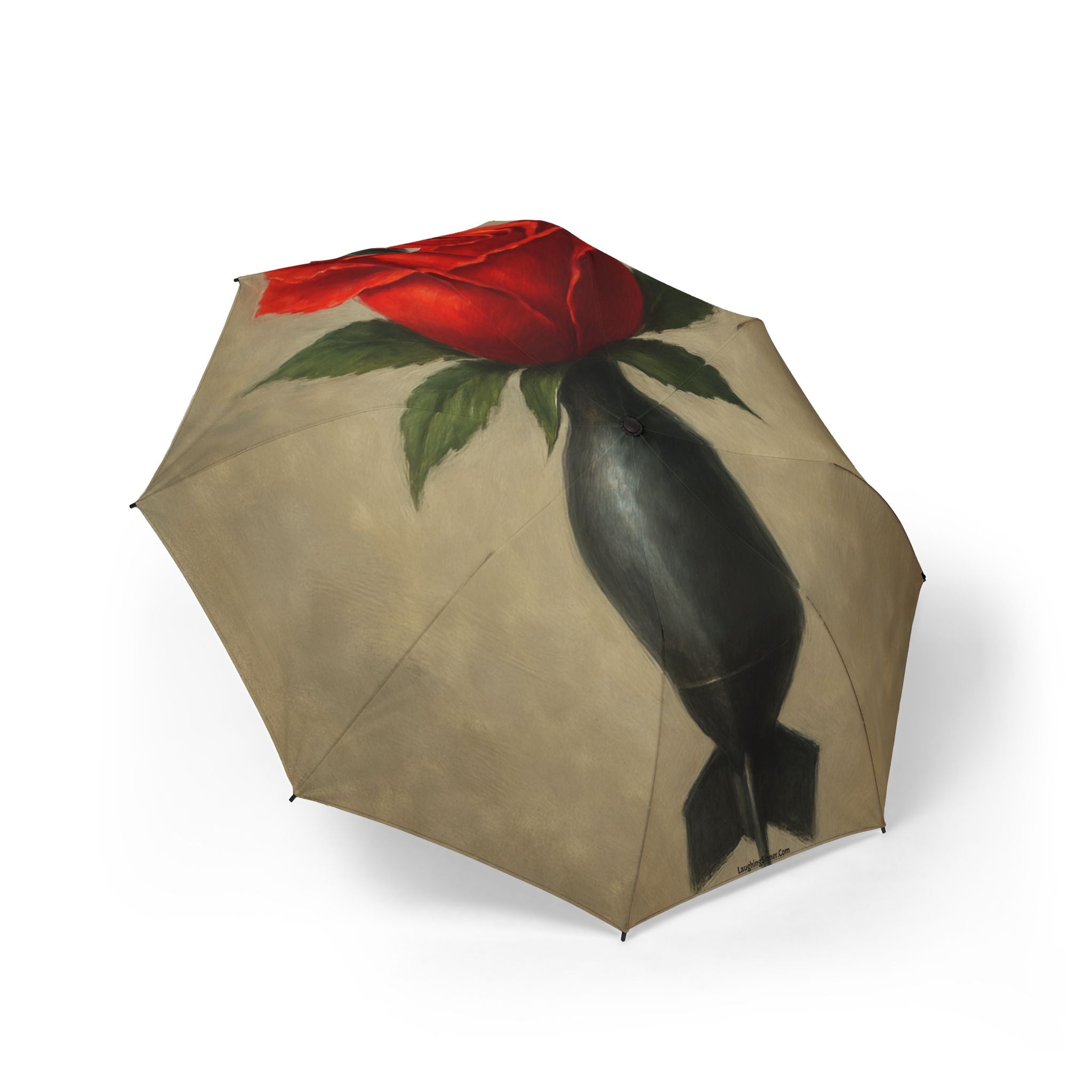 The Laughing Sinner Rose in Bomb Umbrella for rainy days, sunny days or for anytime.