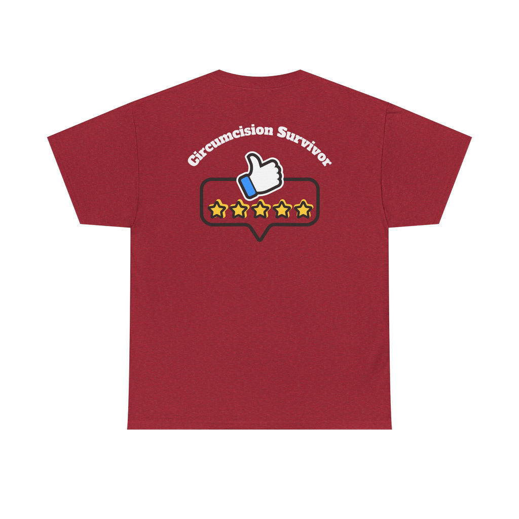 Circumcision Survivor T‑Shirt — 5-Star Thumbs Up Graphic Tee - Laughing Sinner