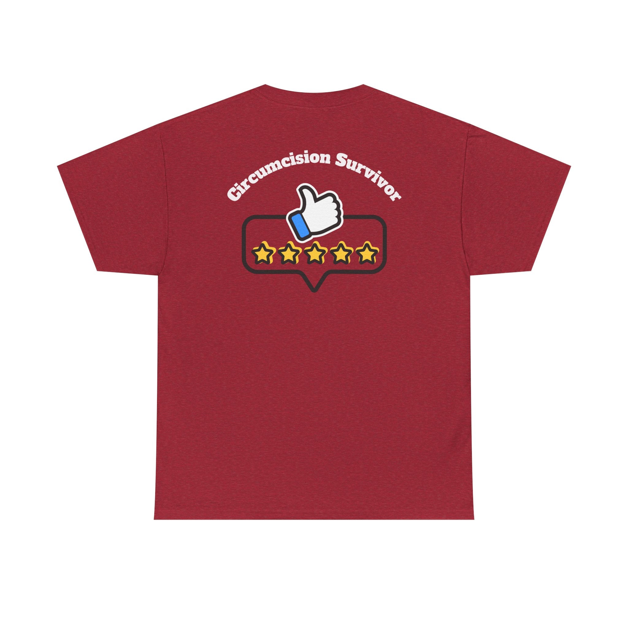 Circumcision Survivor T‑Shirt — 5-Star Thumbs Up Graphic Tee - Laughing Sinner