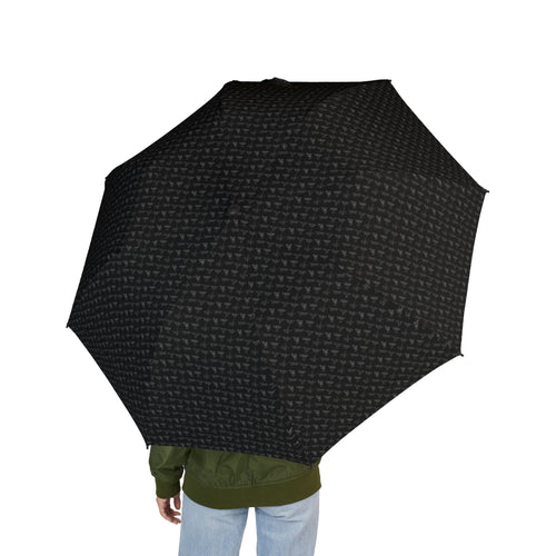 Black Subtle Sex Positions Pattern - Compact Umbrella