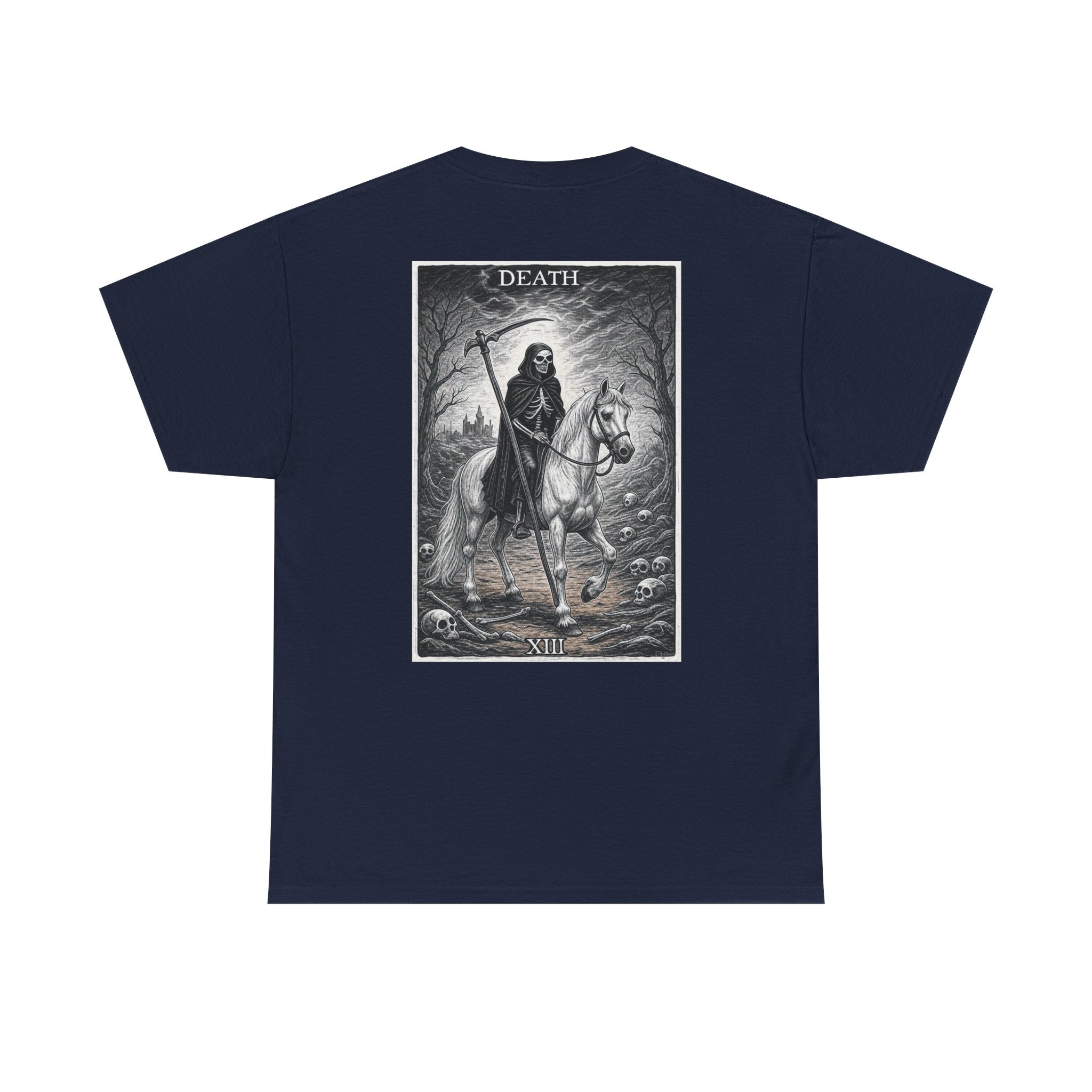 Death Tarot Card T‑Shirt — Gothic Rider Graphic Tee