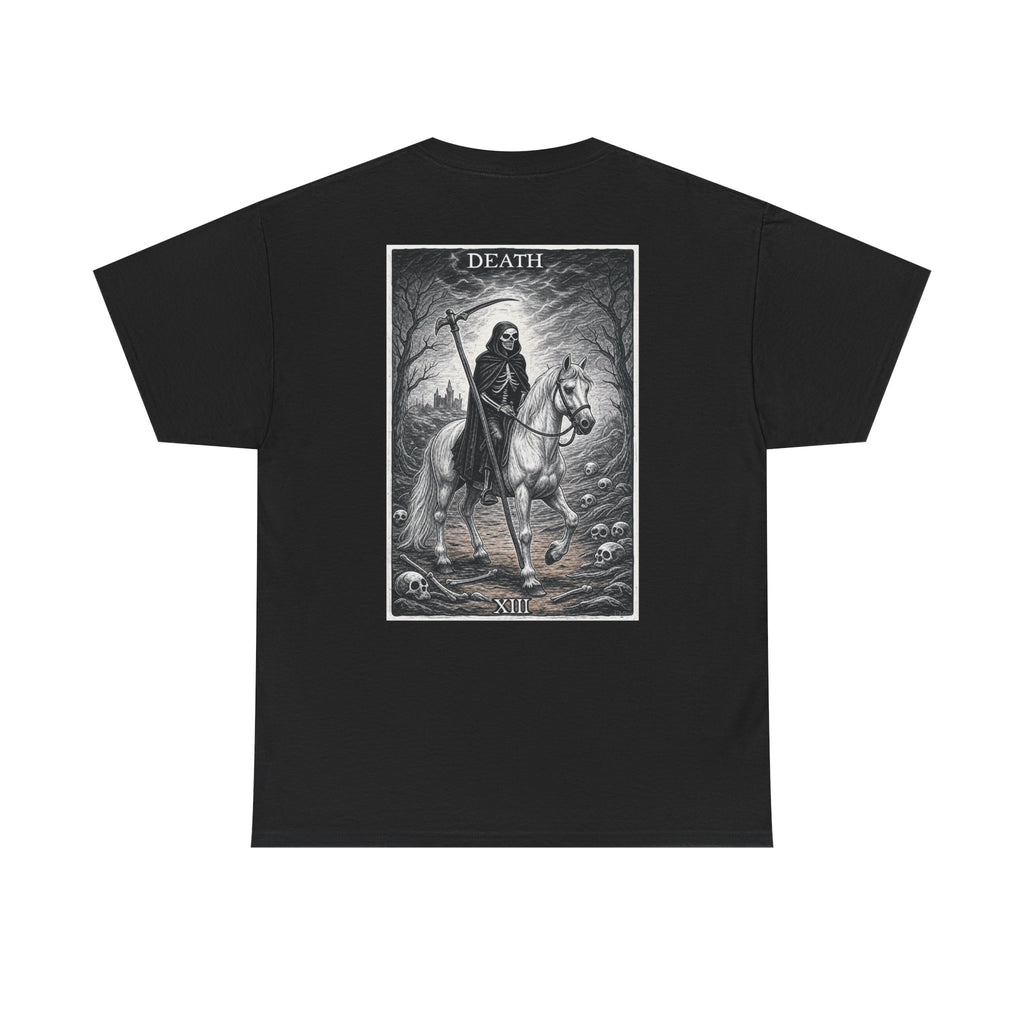 Death Tarot Card T‑Shirt — Gothic Rider Graphic Tee