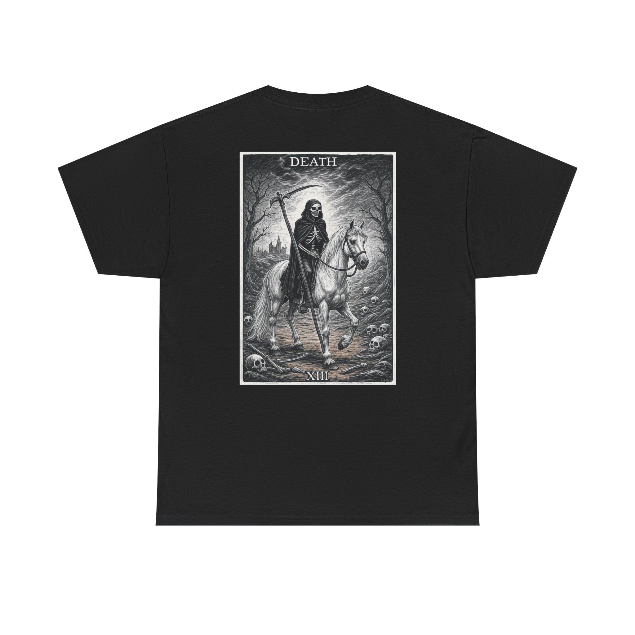 Death Tarot Card T‑Shirt — Gothic Rider Graphic Tee