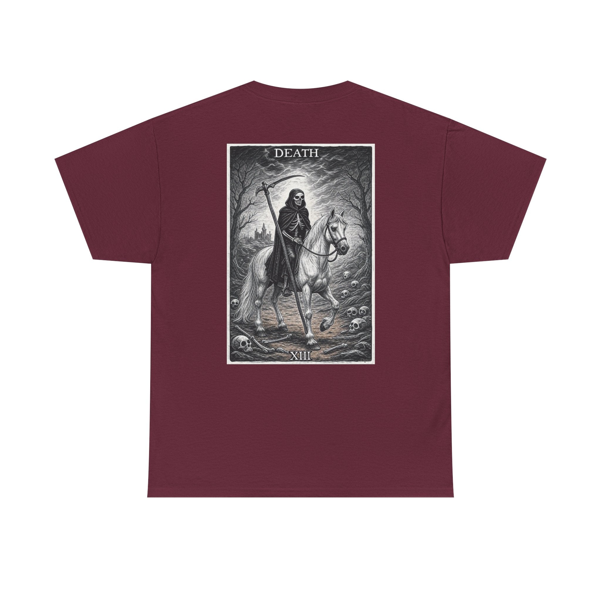 Death Tarot Card T‑Shirt — Gothic Rider Graphic Tee