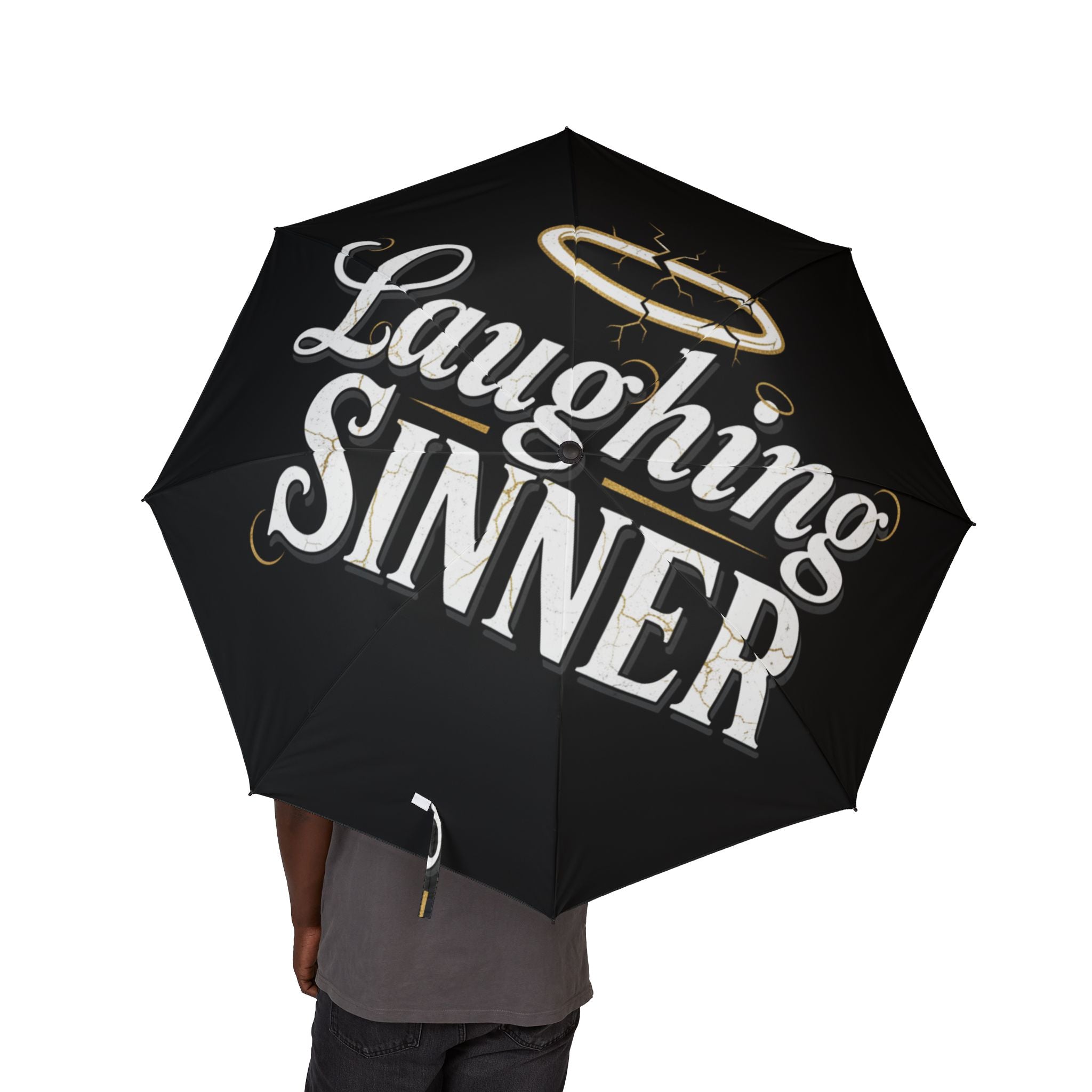 'Laughing Sinner' Compact Travel Umbrella