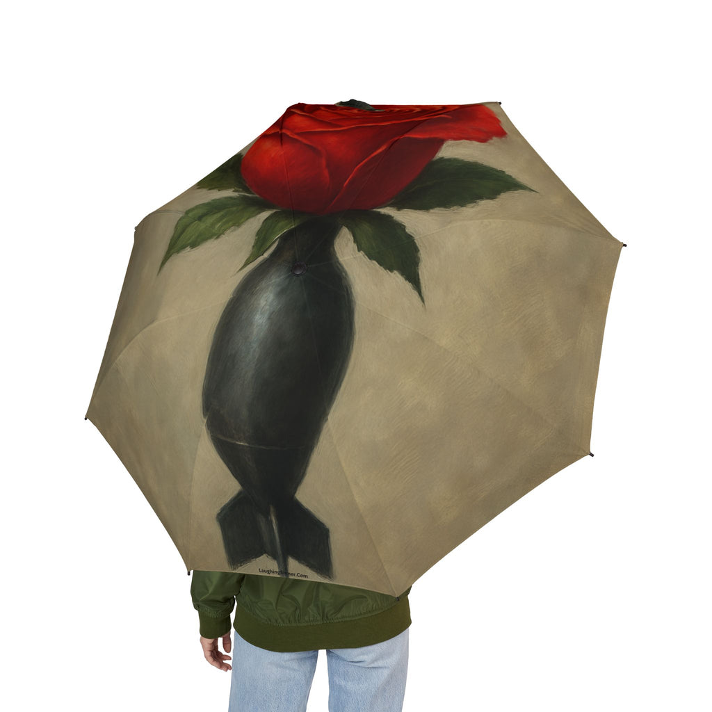The Laughing Sinner Rose in Bomb Umbrella for rainy days, sunny days or for anytime.
