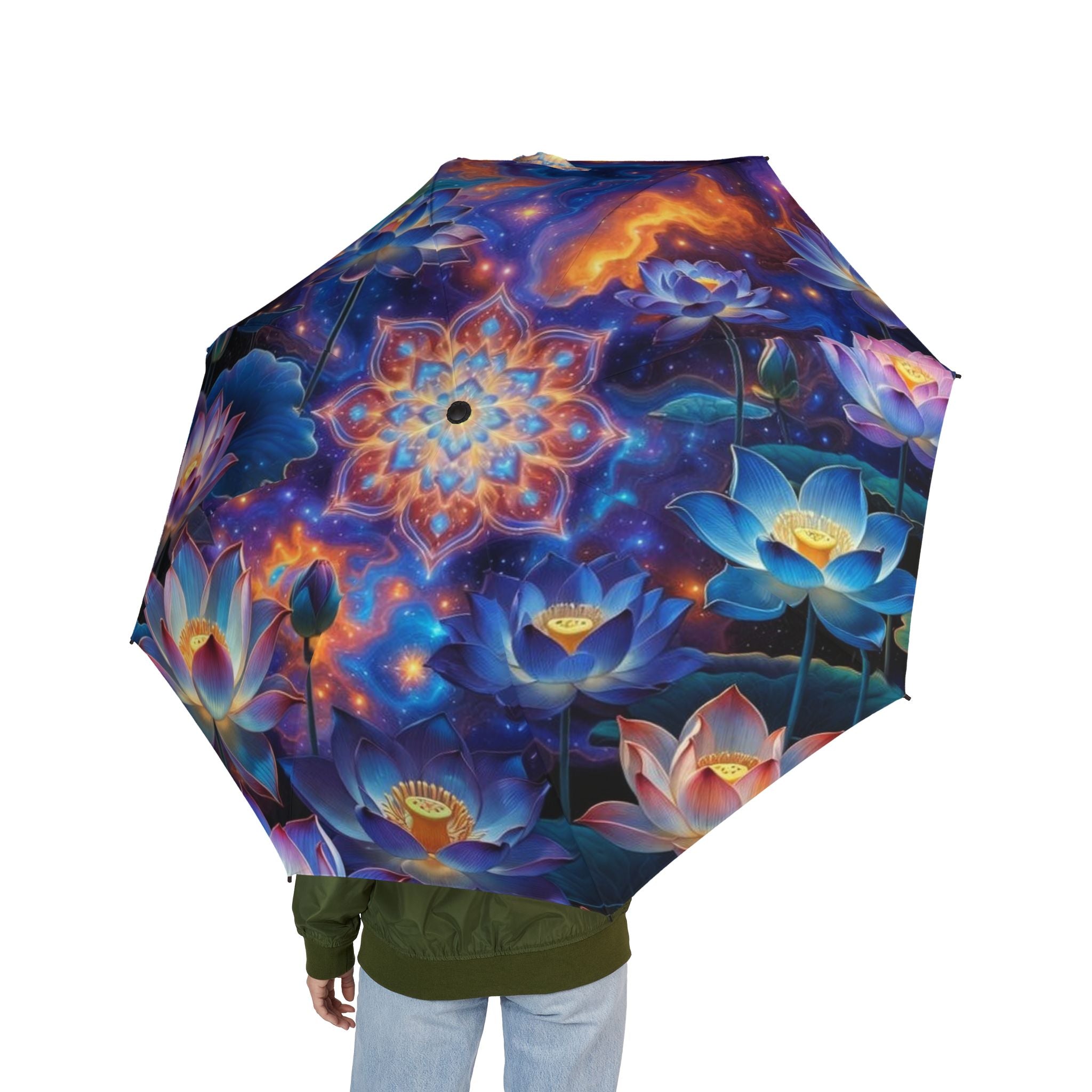 The Laughing Sinner Lotus Galaxy Umbrella for rainy days, sunny days or for anytime.