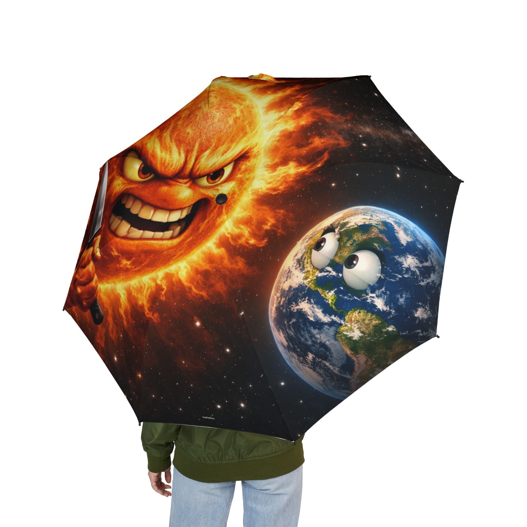 Foldable Umbrella — The Sun Can Kill Graphic Art Umbrella