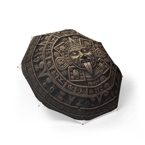 The Laughing Sinner Aztec Calendar Umbrella for rainy days, sunny days or for anytime.