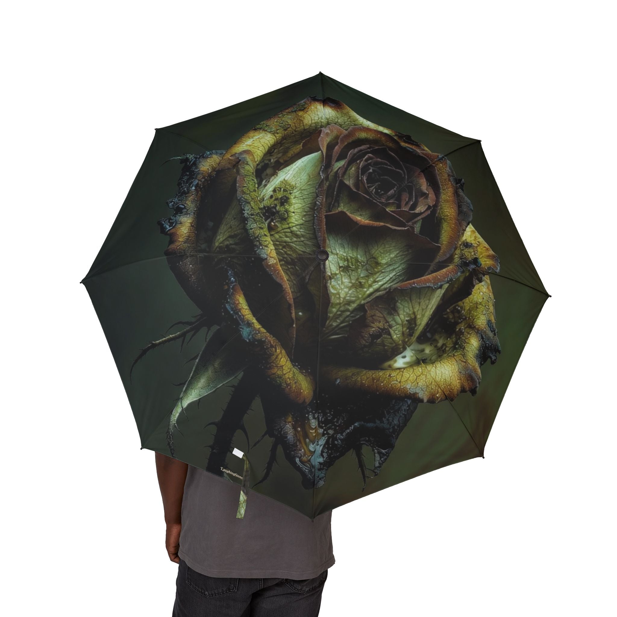 Laughing Sinner Zombie Rose Umbrella