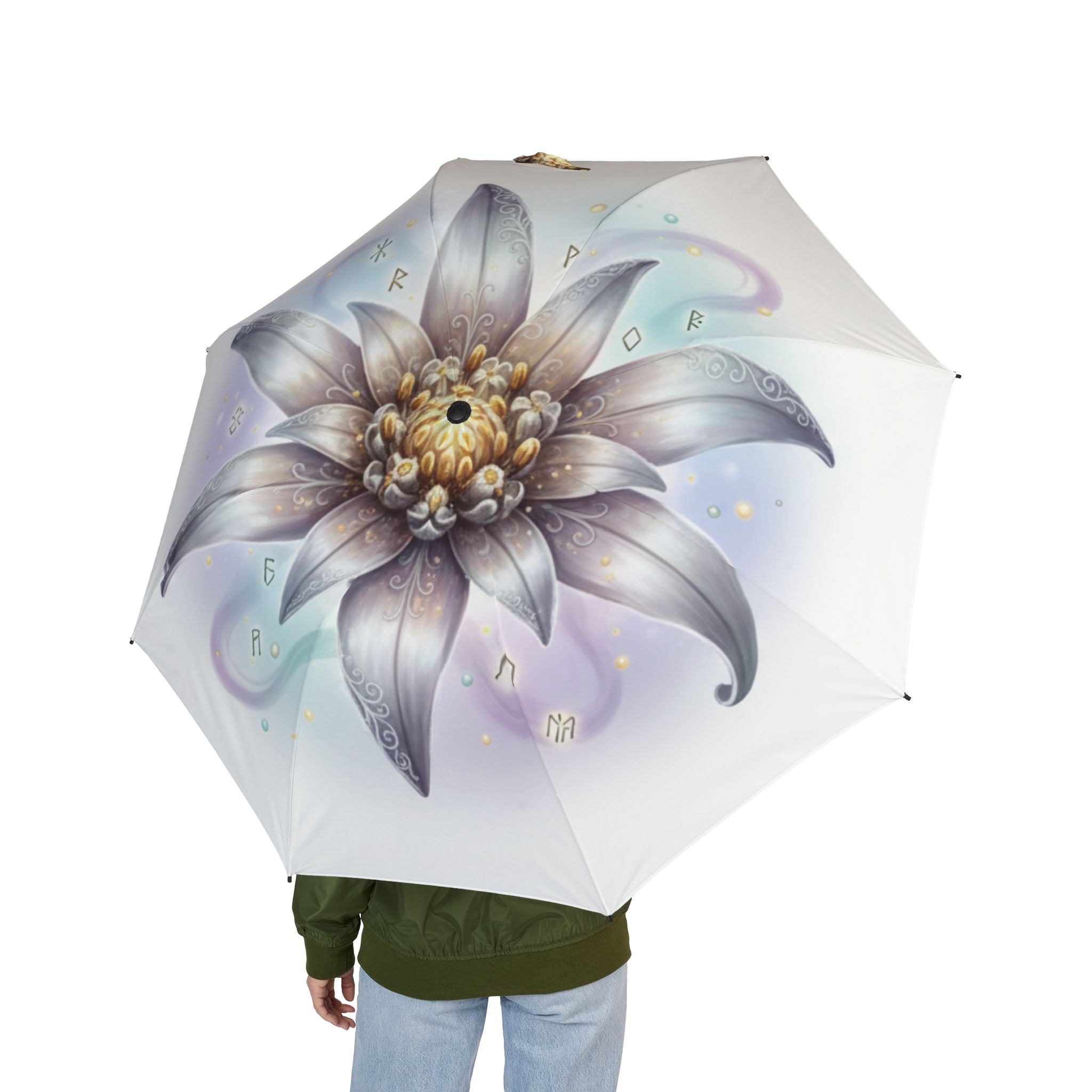 The Laughing Sinner Edelweiss Umbrella for rainy days, sunny days or for anytime.