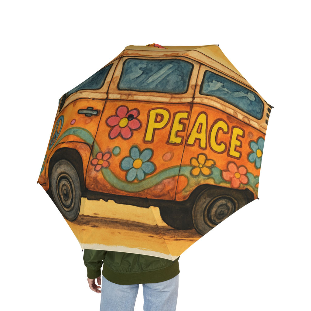 The Laughing Sinner Peace Bus Umbrella for rainy days, sunny days or for anytime.