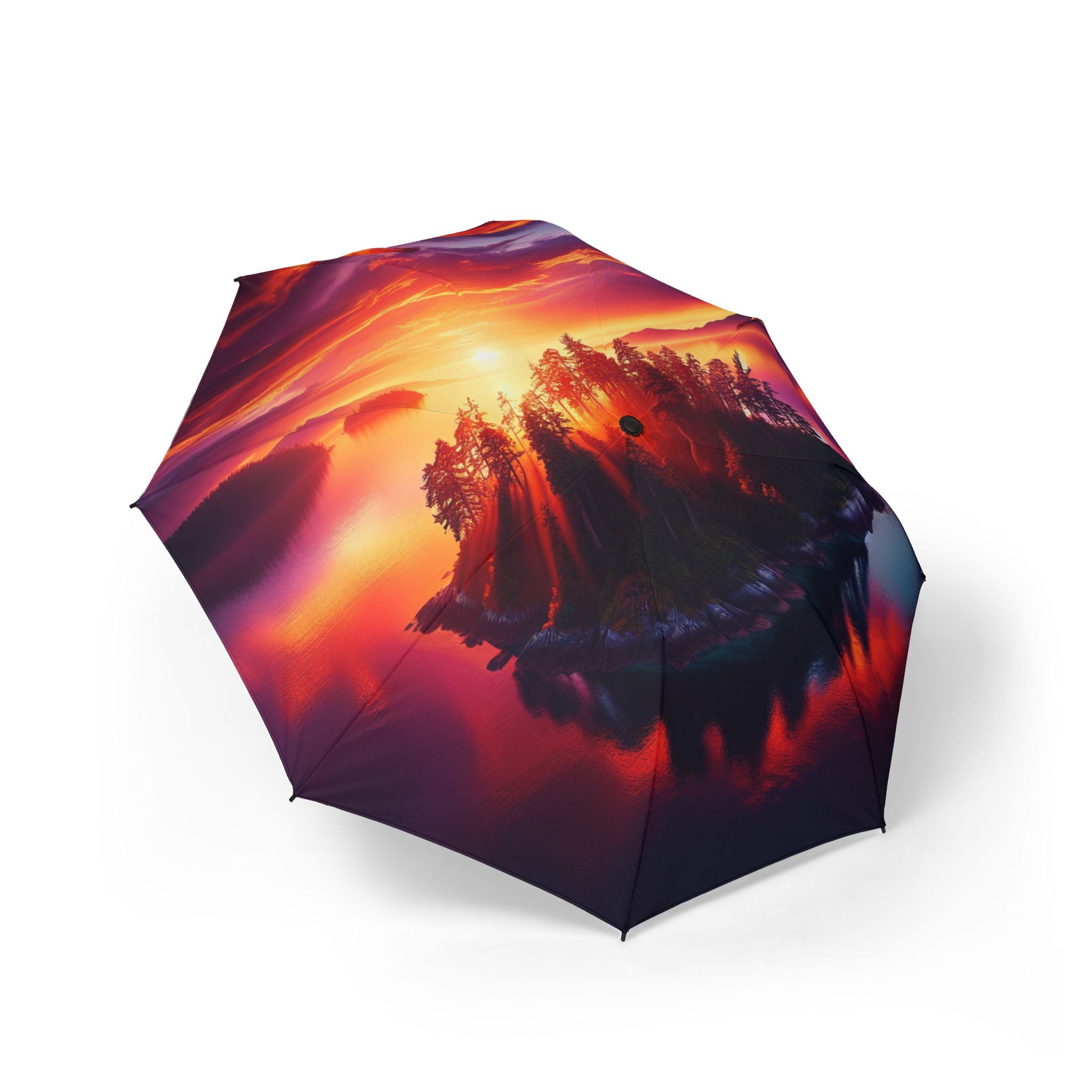 The Laughing Sinner Sunset Umbrella for rainy days, sunny days or for anytime.