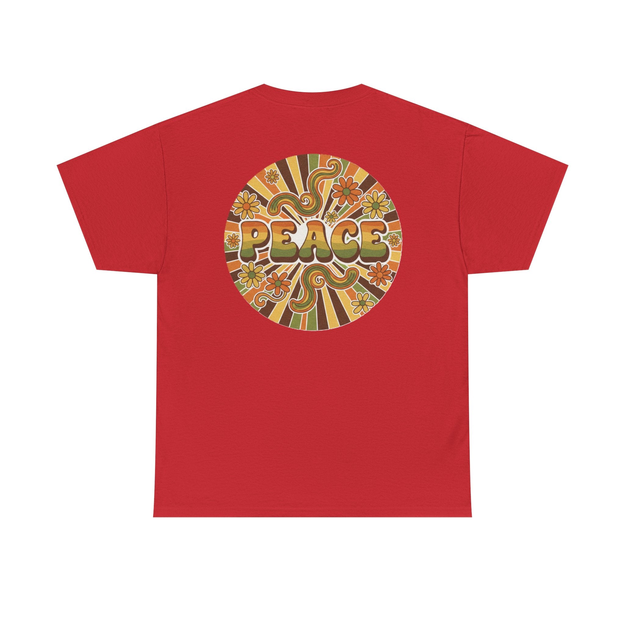 Retro 'Peace' Graphic Tee — 70s Psychedelic Vintage Vibe T-Shirt
