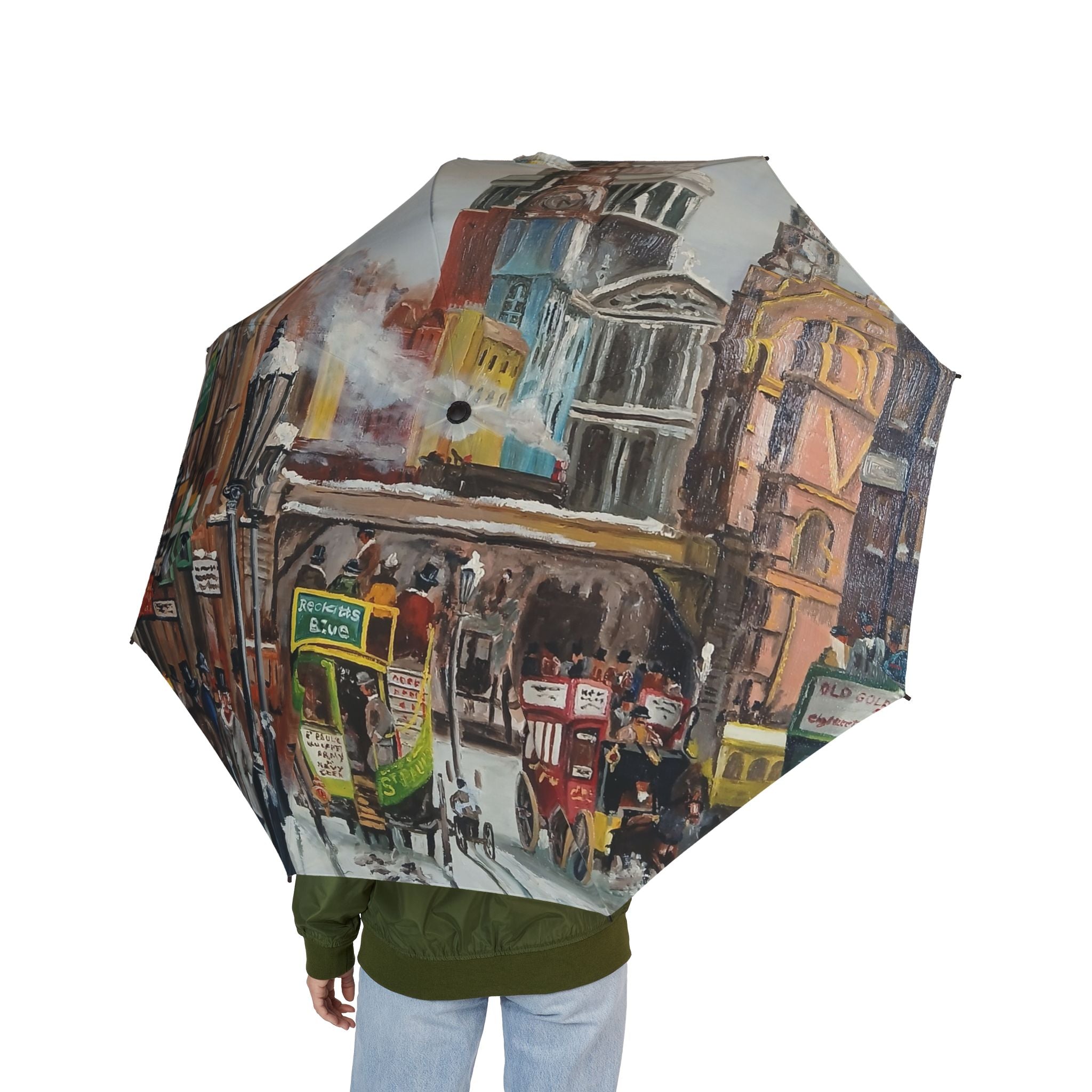 The Laughing Sinner Old City Street Umbrella for rainy days, sunny days or for anytime.