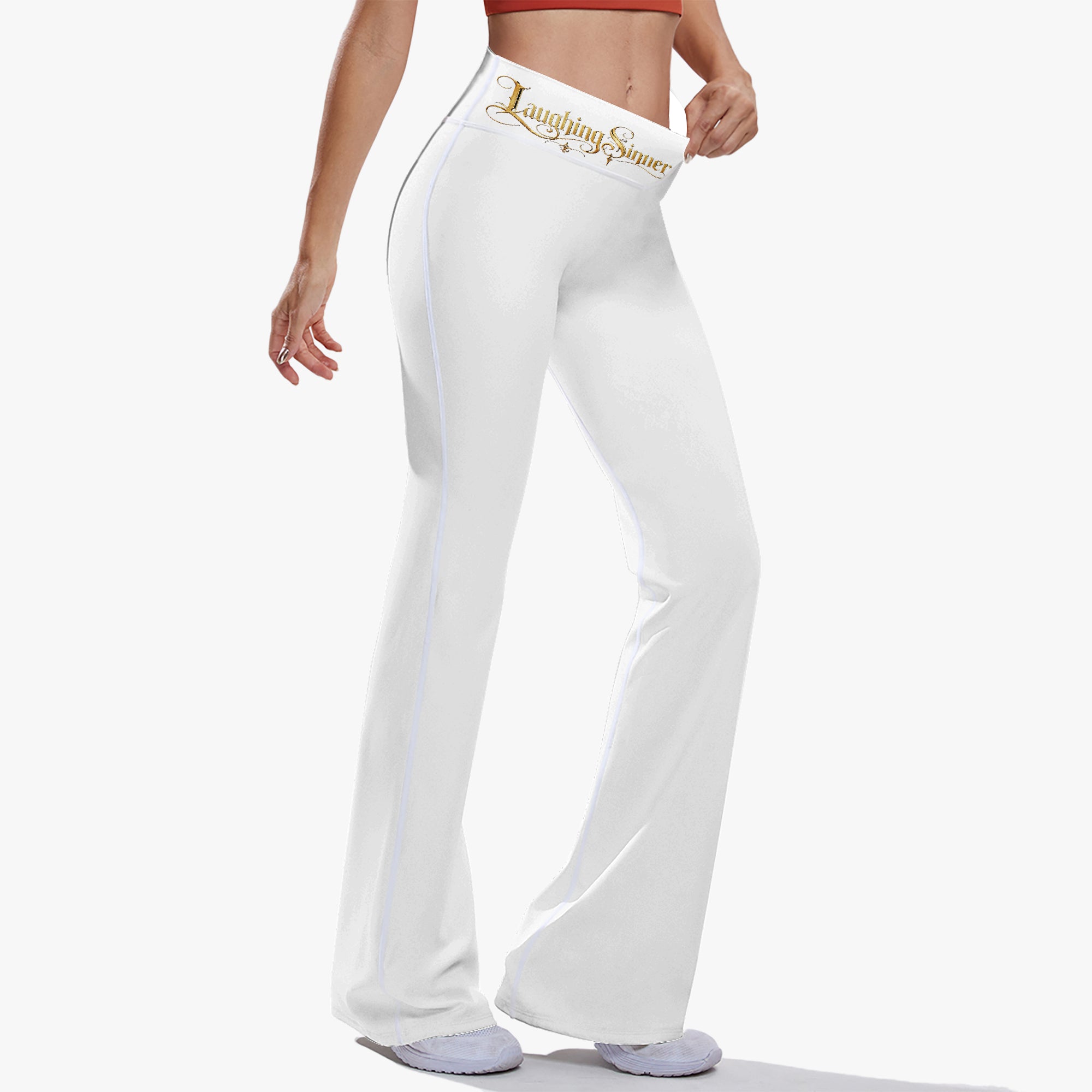 Laughing Sinner High-Rise Bell-bottom Yoga Pants