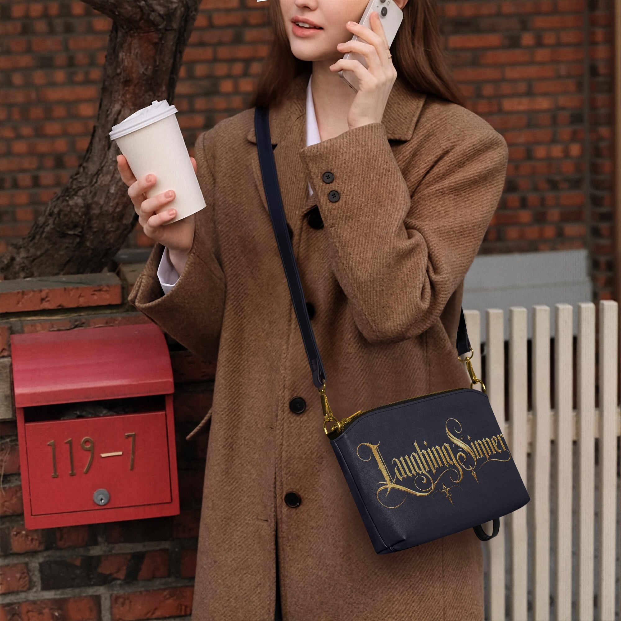 Laughing Sinner Dual Strap Crossbody Bag