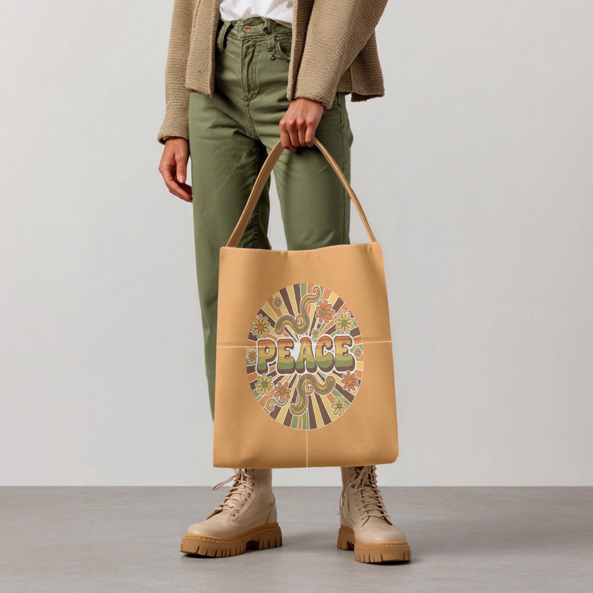 Laughing Sinner Designed Handle Tote bag. Cell Phone and Key Pockets on the inside!