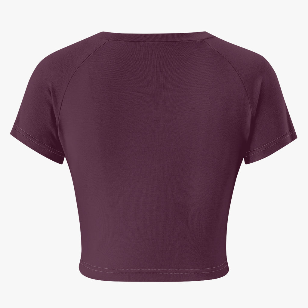 Laughing Sinner Designed Women's Fitted Crop Top Tee
