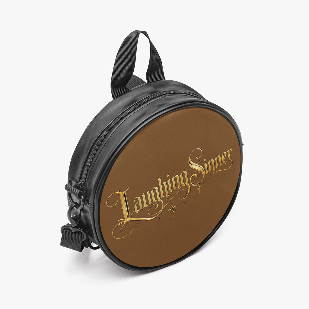 Laughing Sinner Designed Round Crossbody Bag